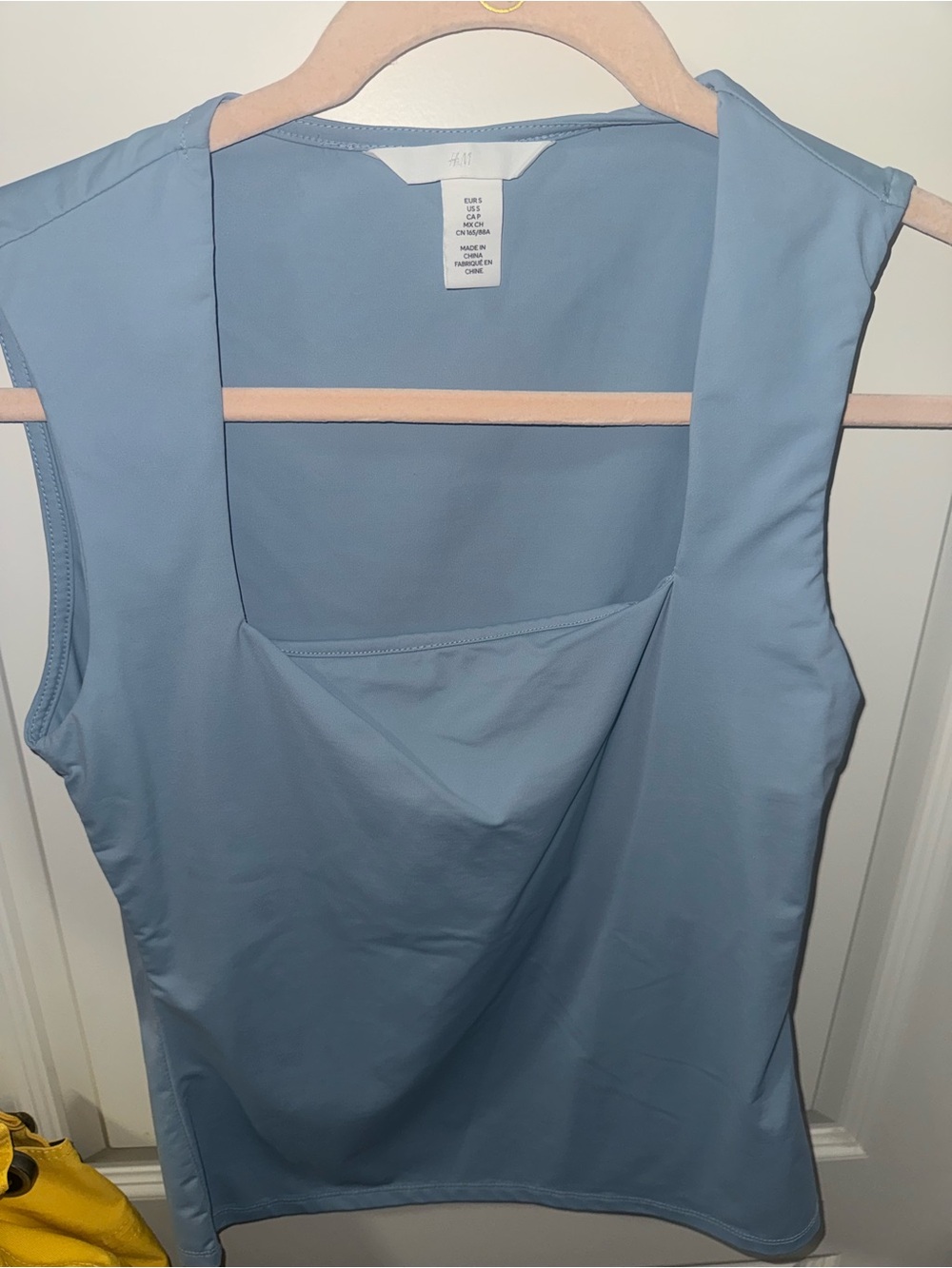 H&M Dusty Blue Sleeveless Scoop Neck Tank Top